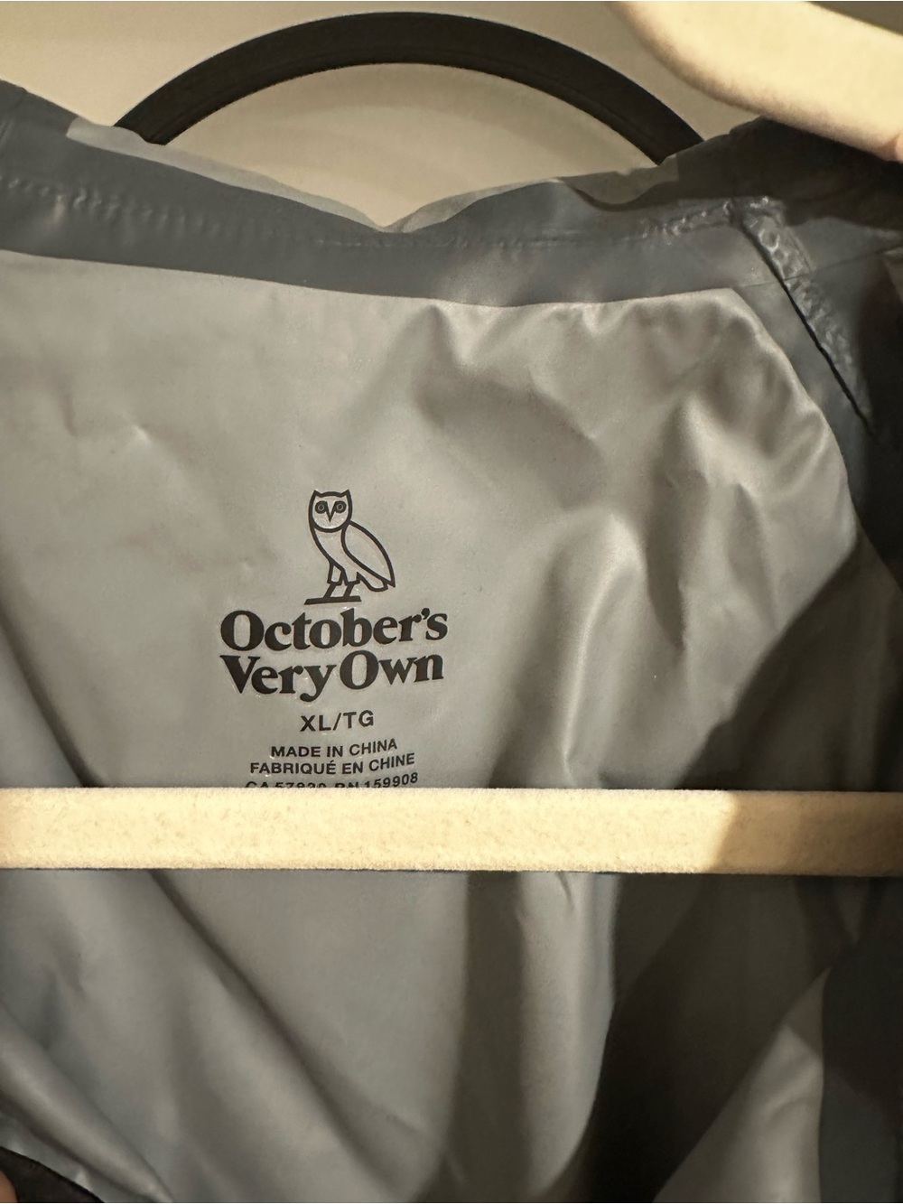 OVO October's Very Own Gray Men's Jacket - Grey Interior
